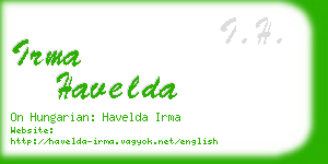 irma havelda business card